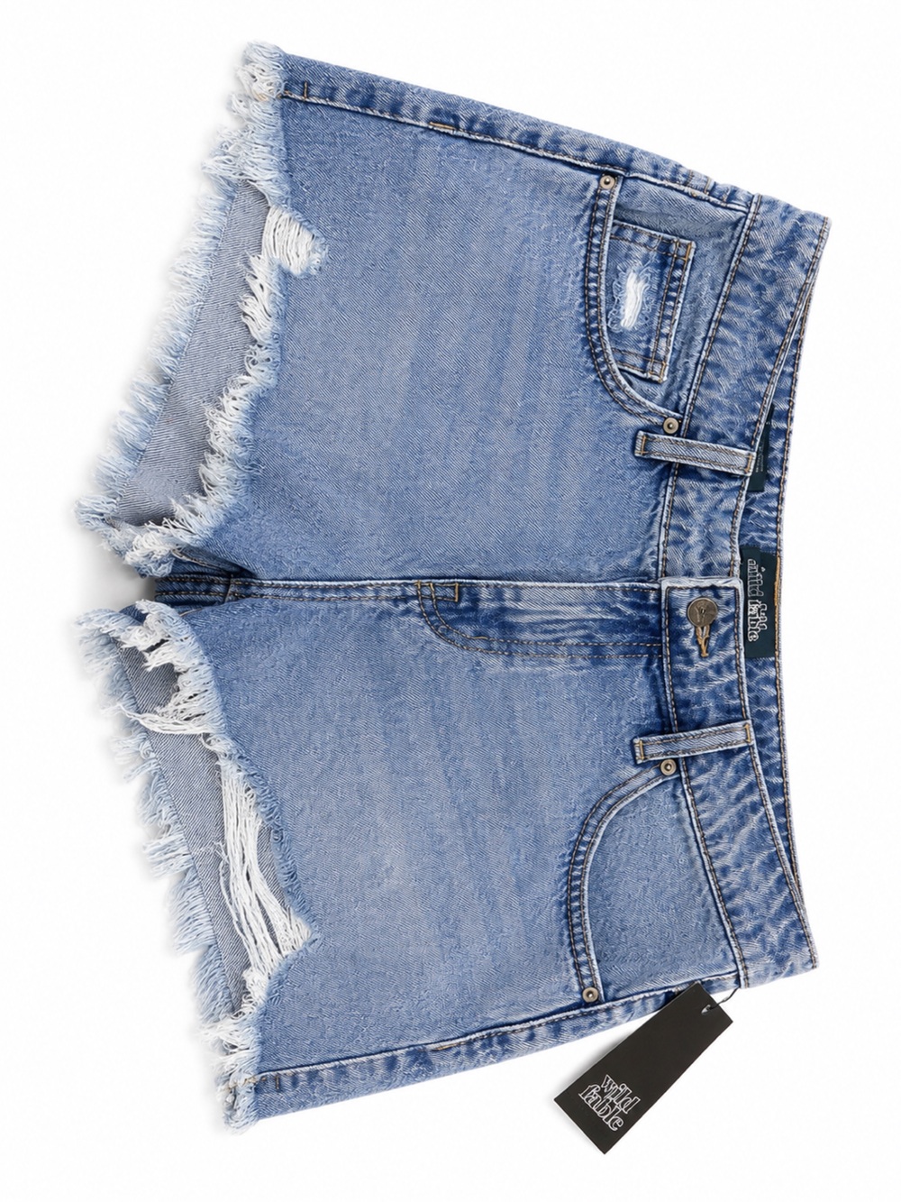 wild fable Blue Distressed Denim Cutoff Shorts